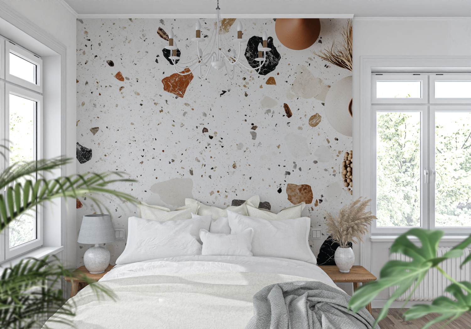 Terracotta Wallpaper Modern Terrazzo Style | Murals Wallpaper