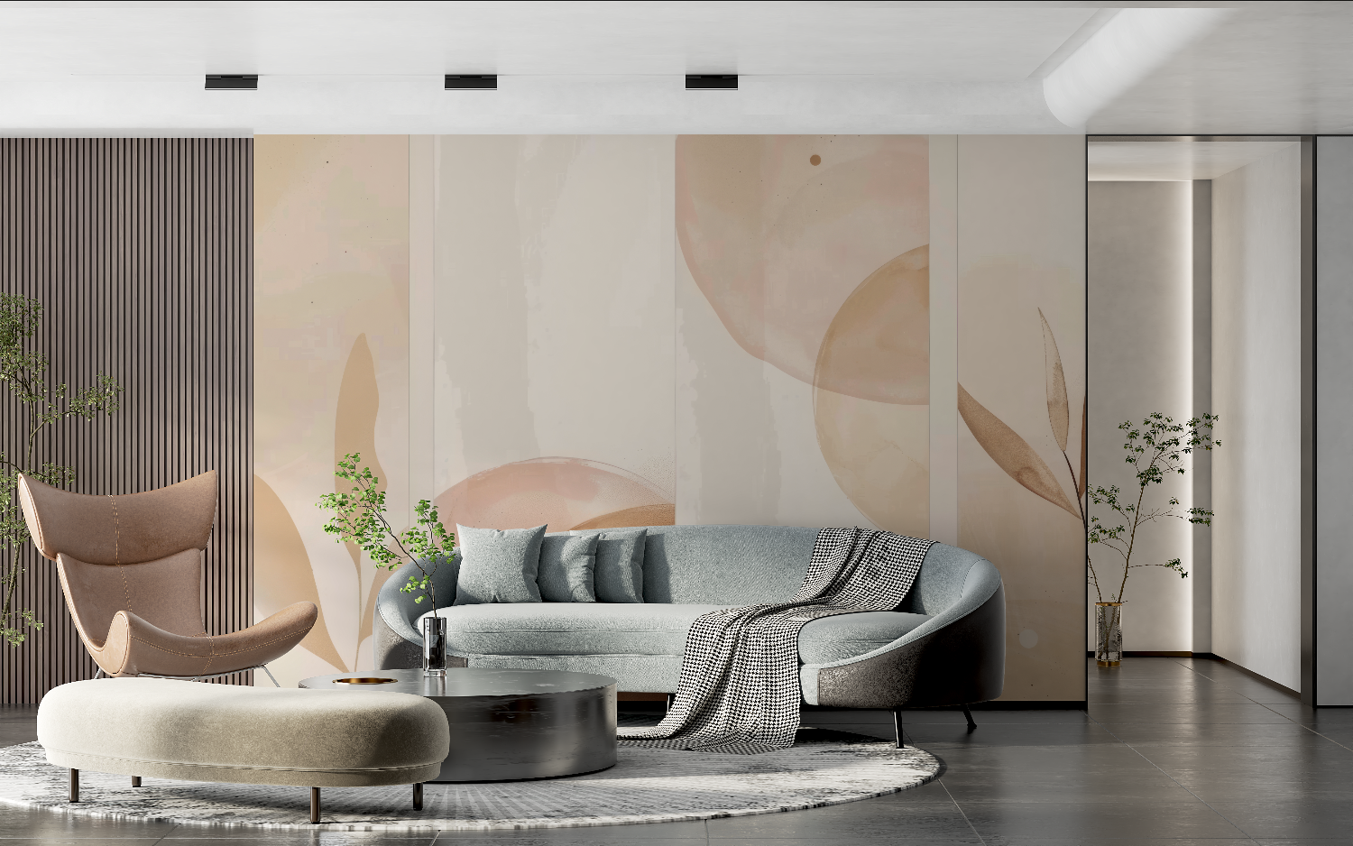 Watercolor Wallpaper Earth Tones | Murals Wallpaper