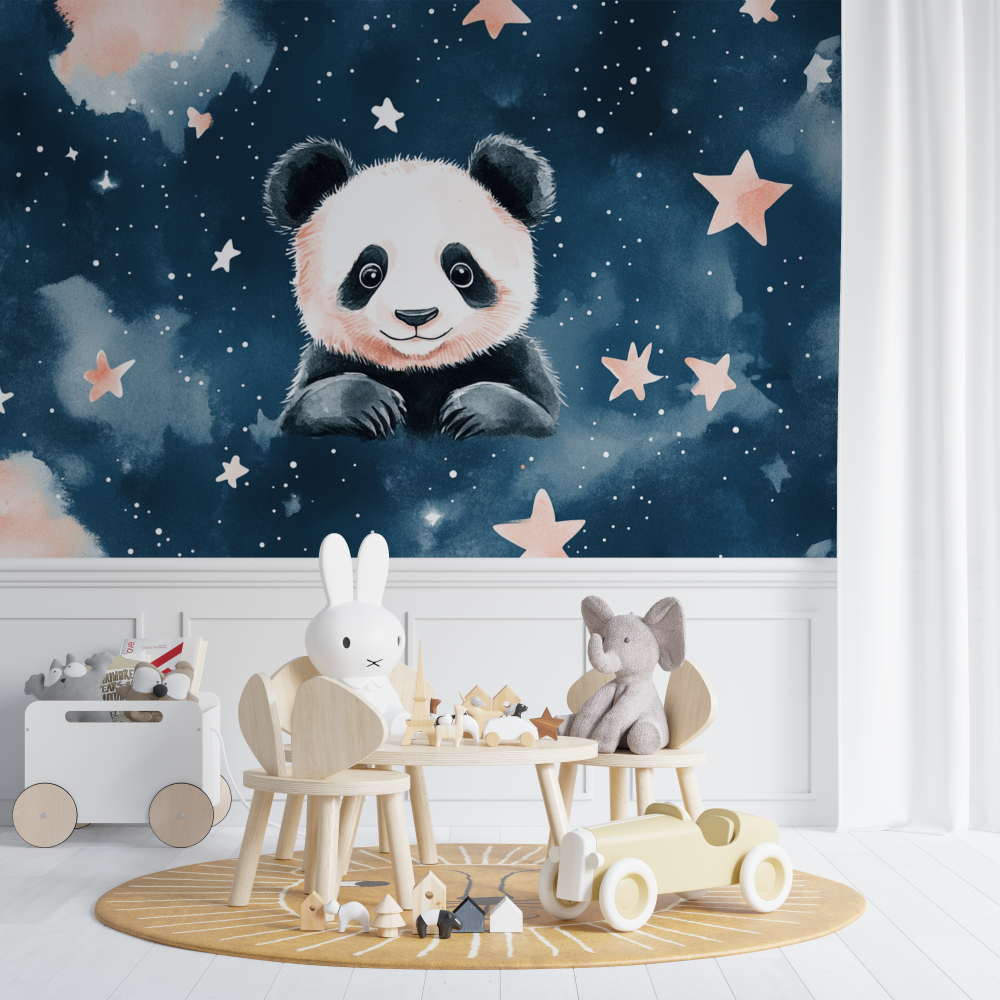 Panda and Starry Sky Wallpaper | Murals Wallpaper