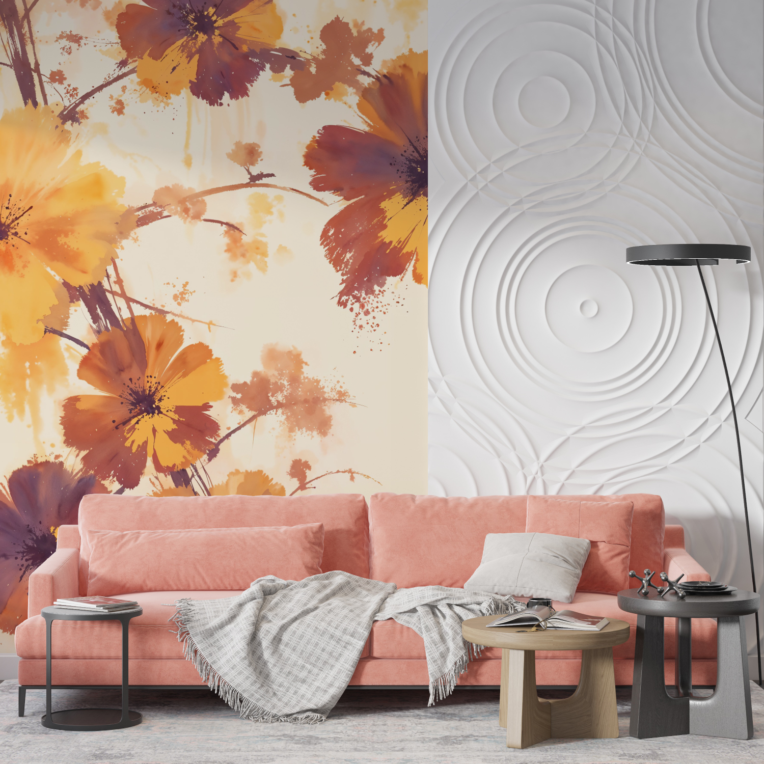 Watercolor Floral Pattern Wallpaper | Murals Wallpaper