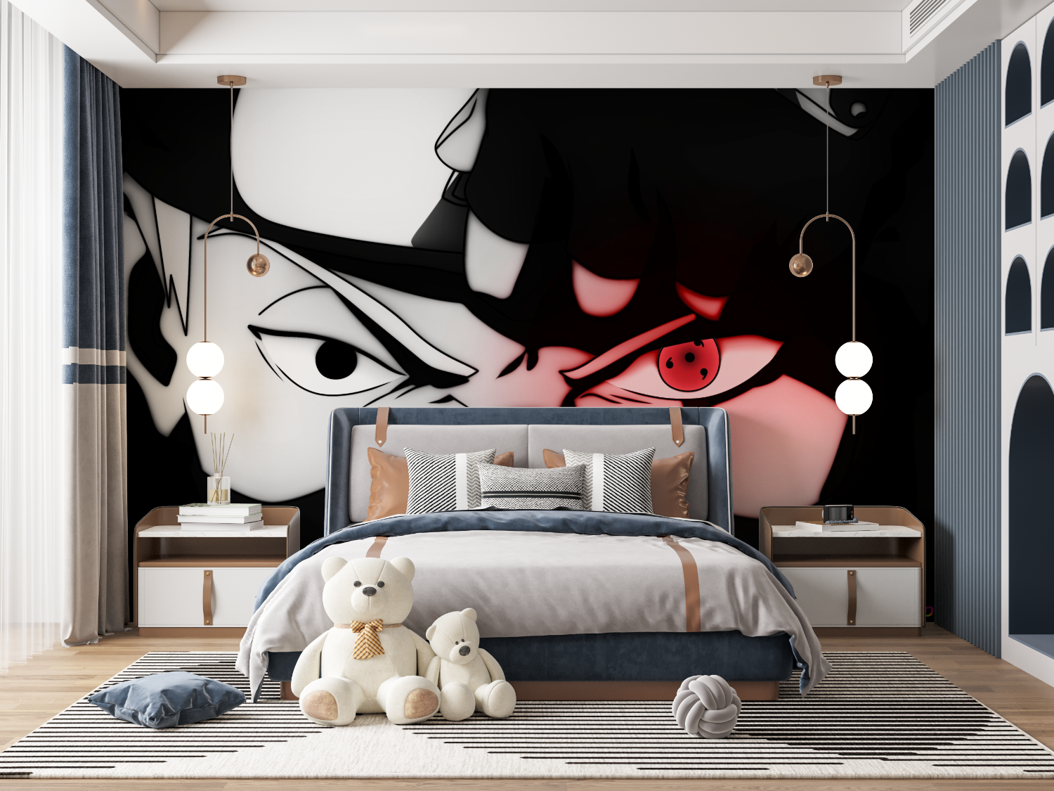 Naruto Red and Black Wallpaper | Murals Wallpaper