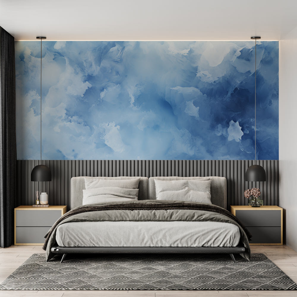 Watercolor Wallpaper Blue Shades | Murals Wallpaper