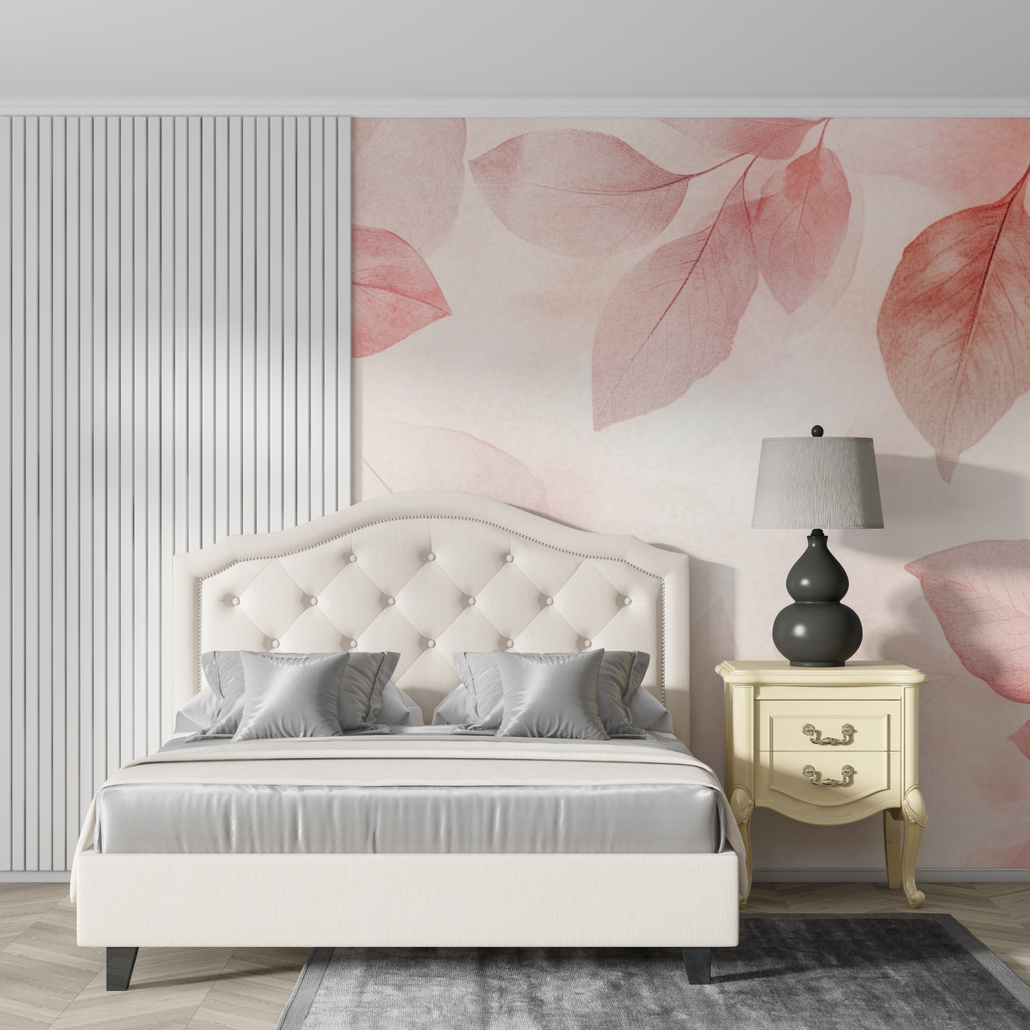 Watercolor Abstract Leaf Wallpaper in Soft Tones | Murals Wallpaper