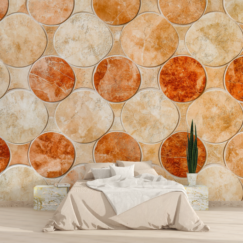 Terracotta Mosaic Effect Wallpaper | Murals Wallpaper