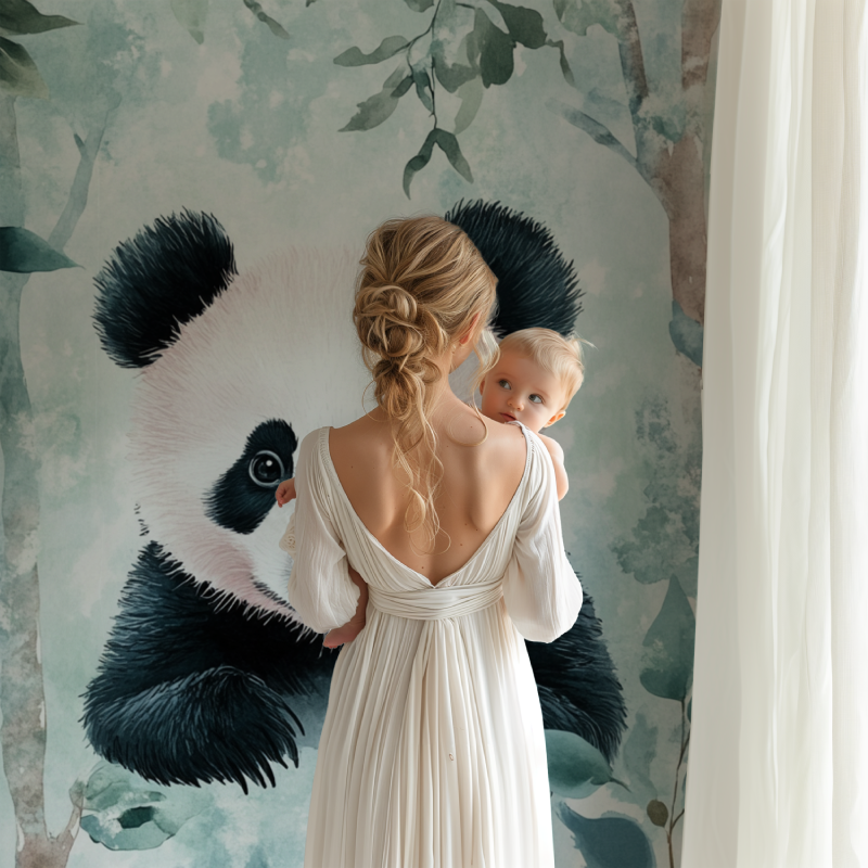 Enchanted Forest Panda Wallpaper | Murals Wallpaper
