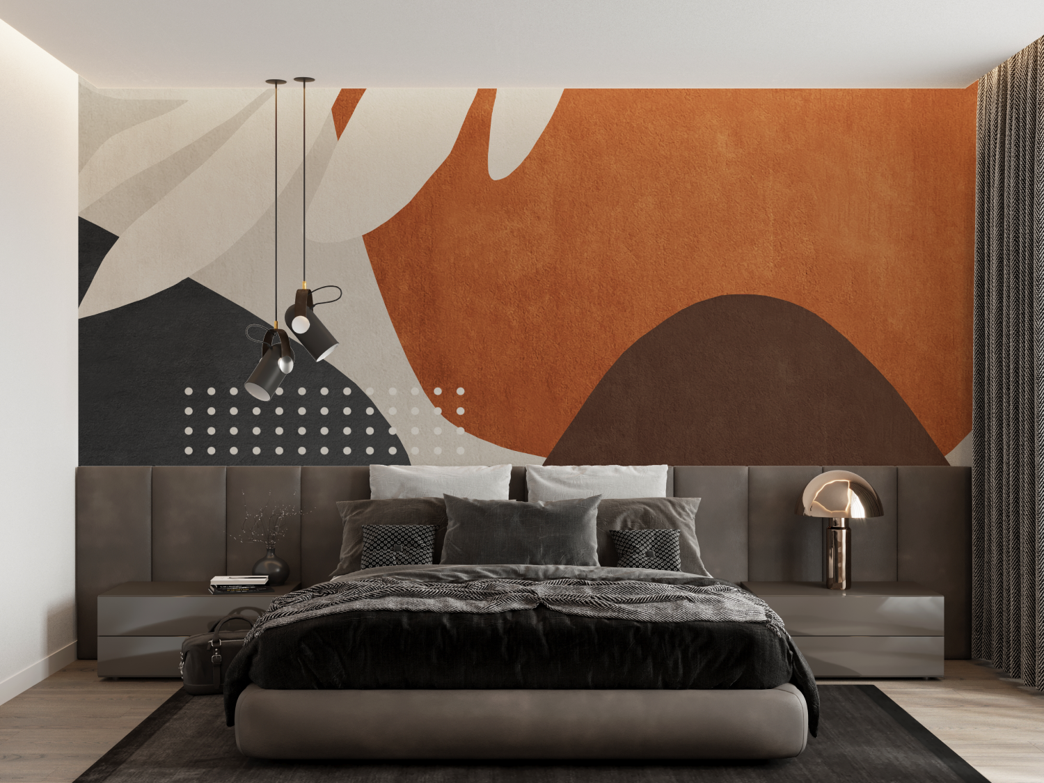 Terracotta Graphic Wallpaper | Murals Wallpaper