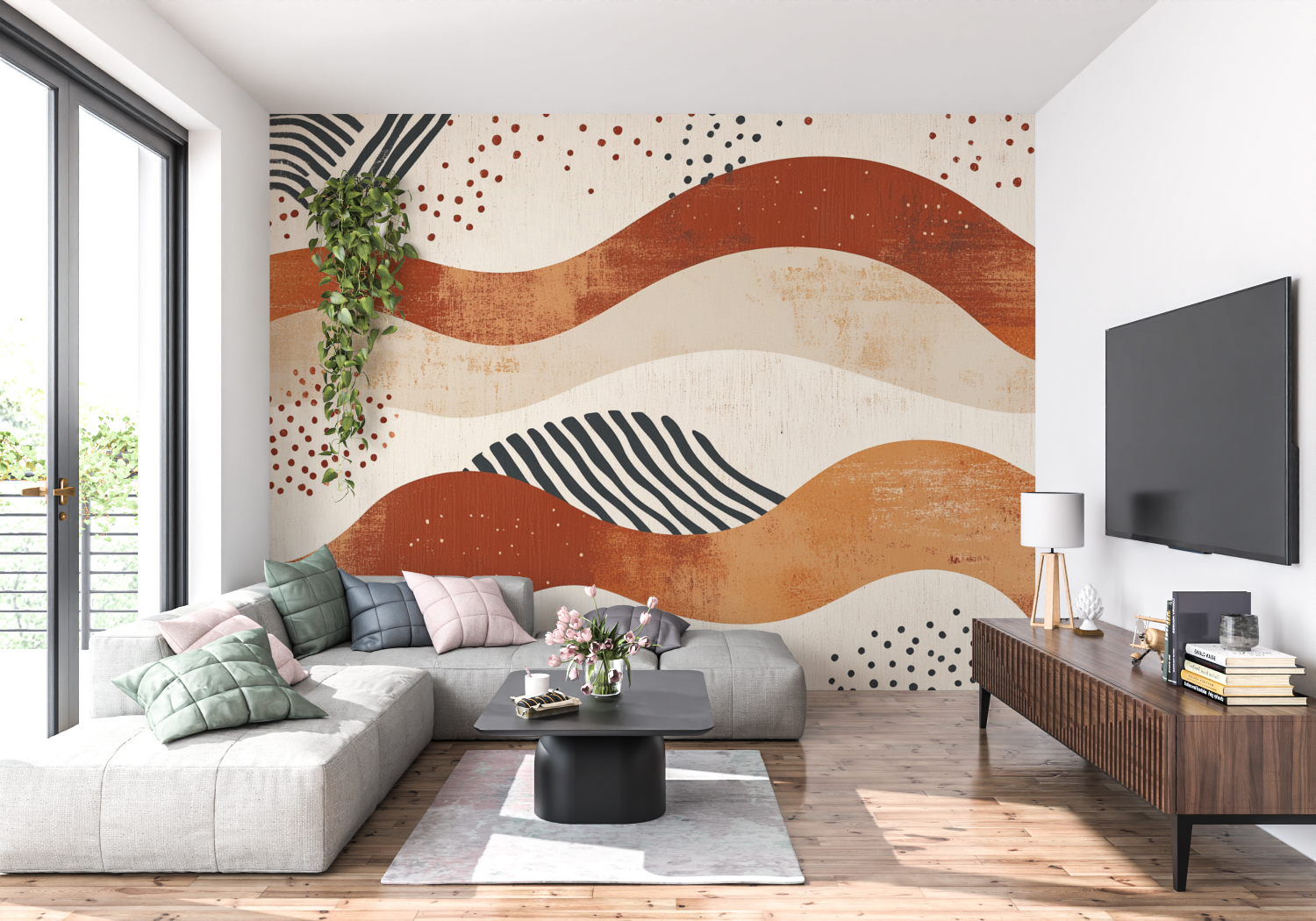 Terracotta Wallpaper Japandi Inspiration | Murals Wallpaper
