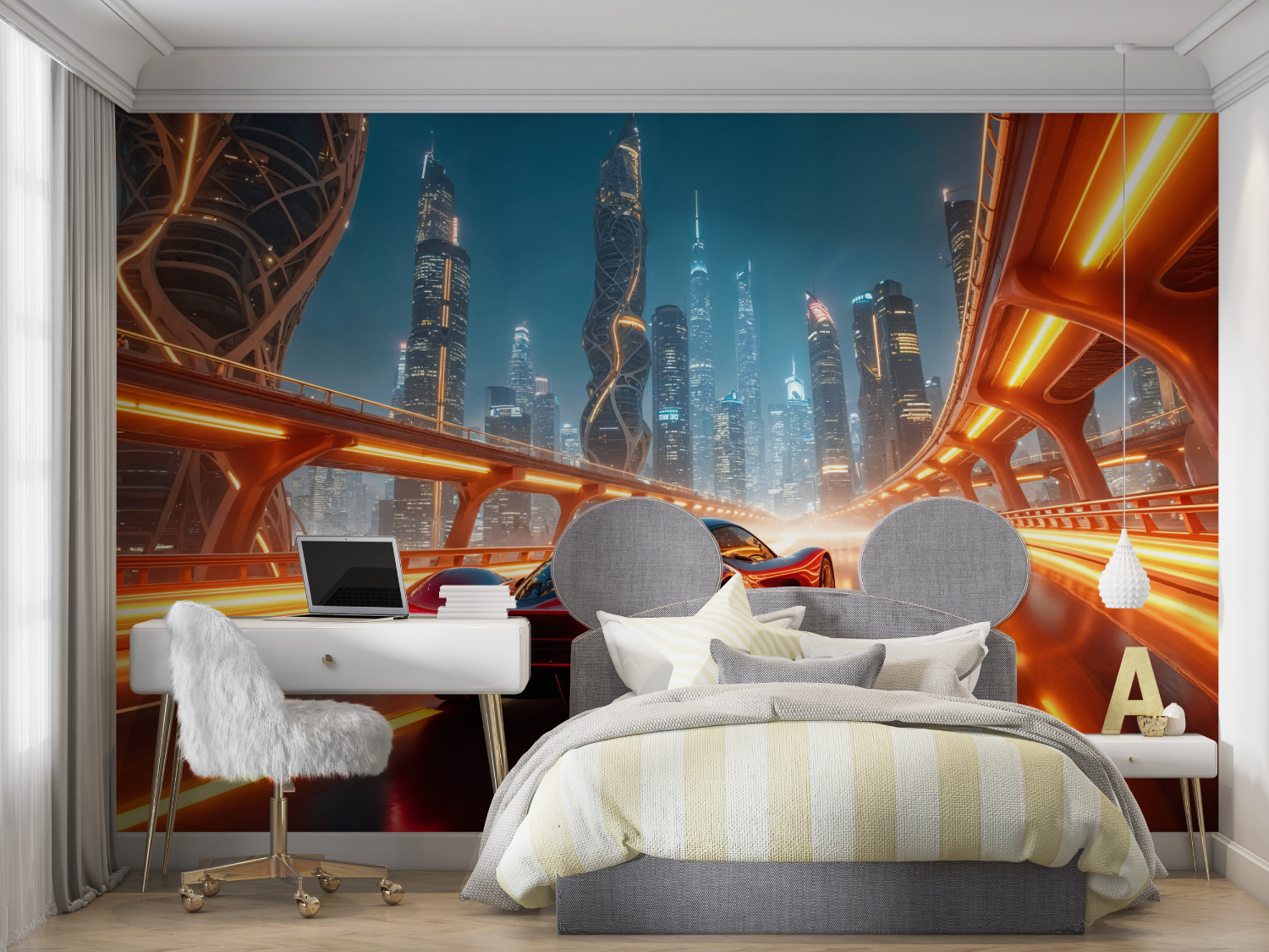 3D Wallpaper Futuristic Car | Murals Wallpaper