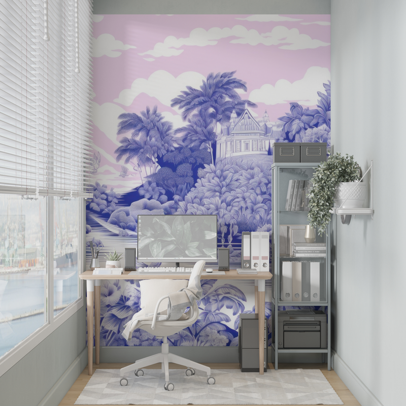 Papier Peint Rose Violet - mural