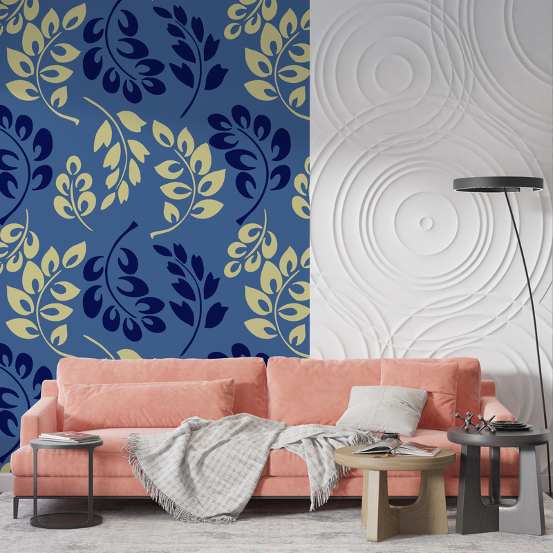 Papier Peint Bleu Motif - tendances