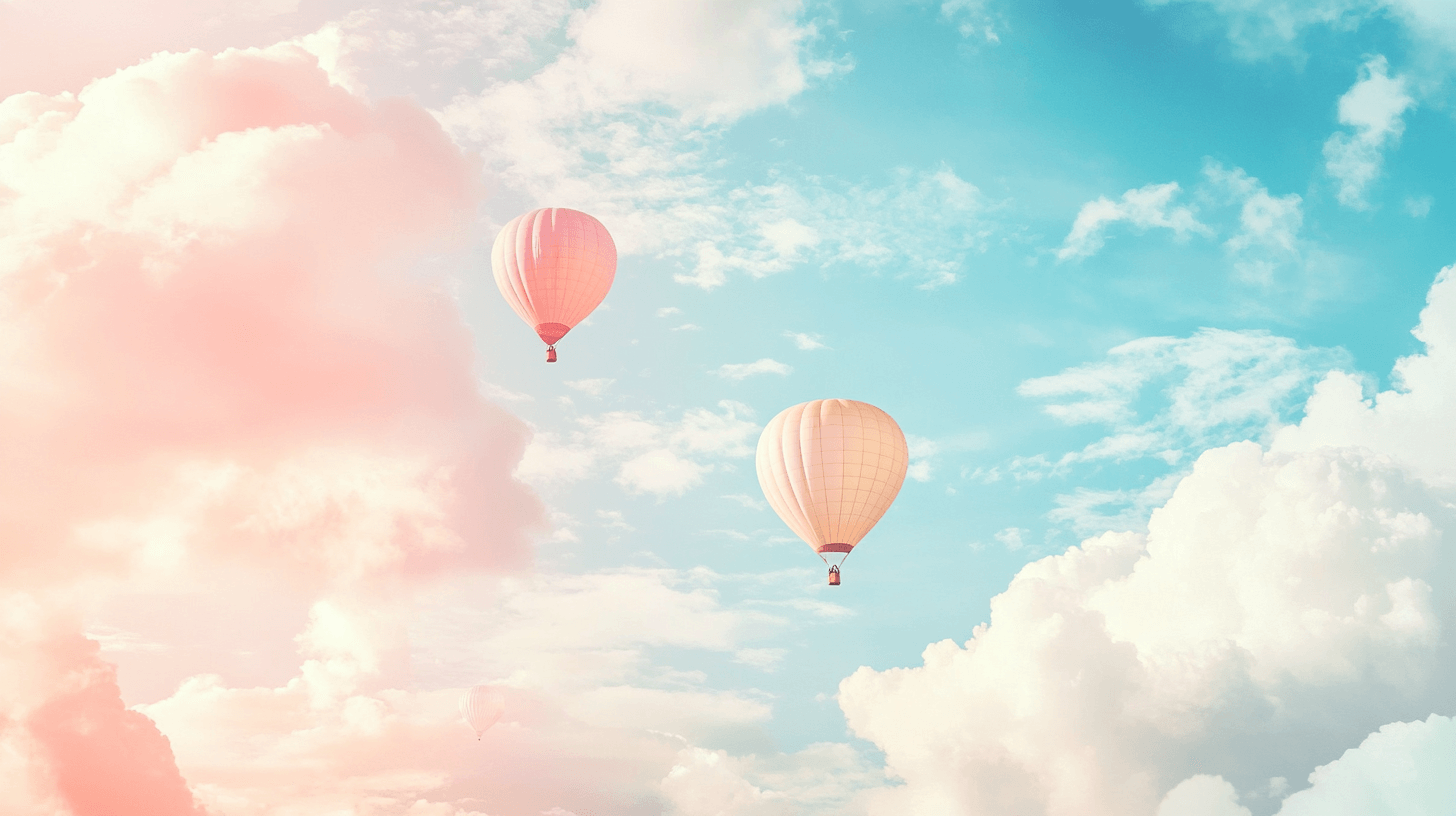Hot Air Balloon and Sunny Day Sky Wallpaper | Murals Wallpaper