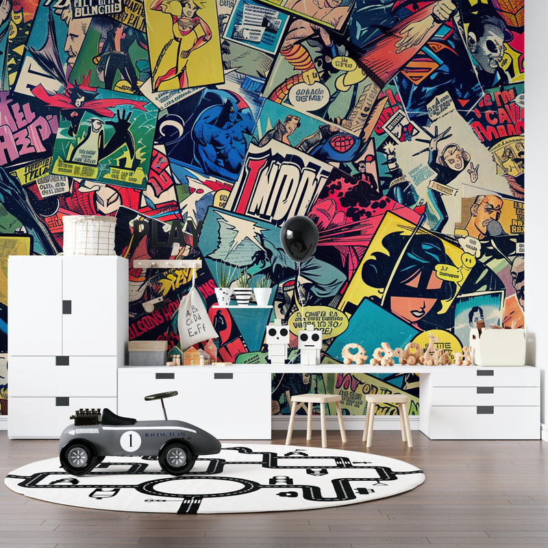 Papier Peint Graffiti Bd Tendance - tapisserie ado