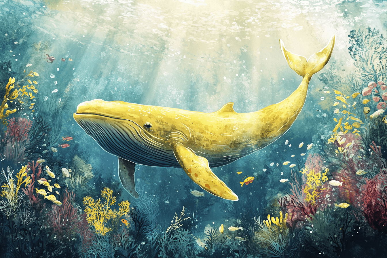 Papier Peint Marin Sous-Marin et Baleine
