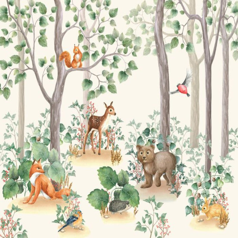 Papier Peint Animaux <br/> Panoramique Forêt