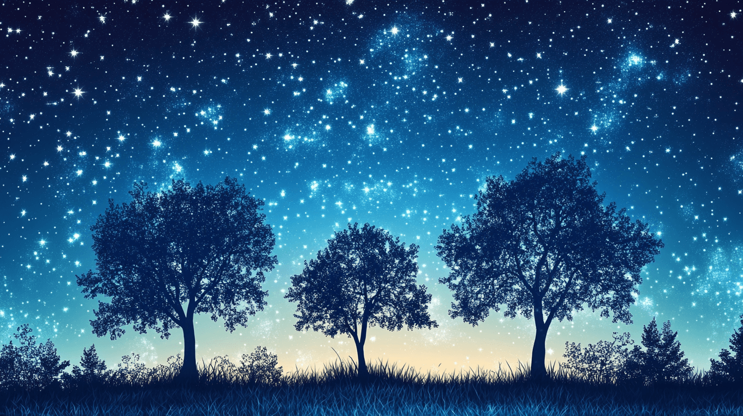 Tree and Star Wallpaper | Murals Wallpaper
