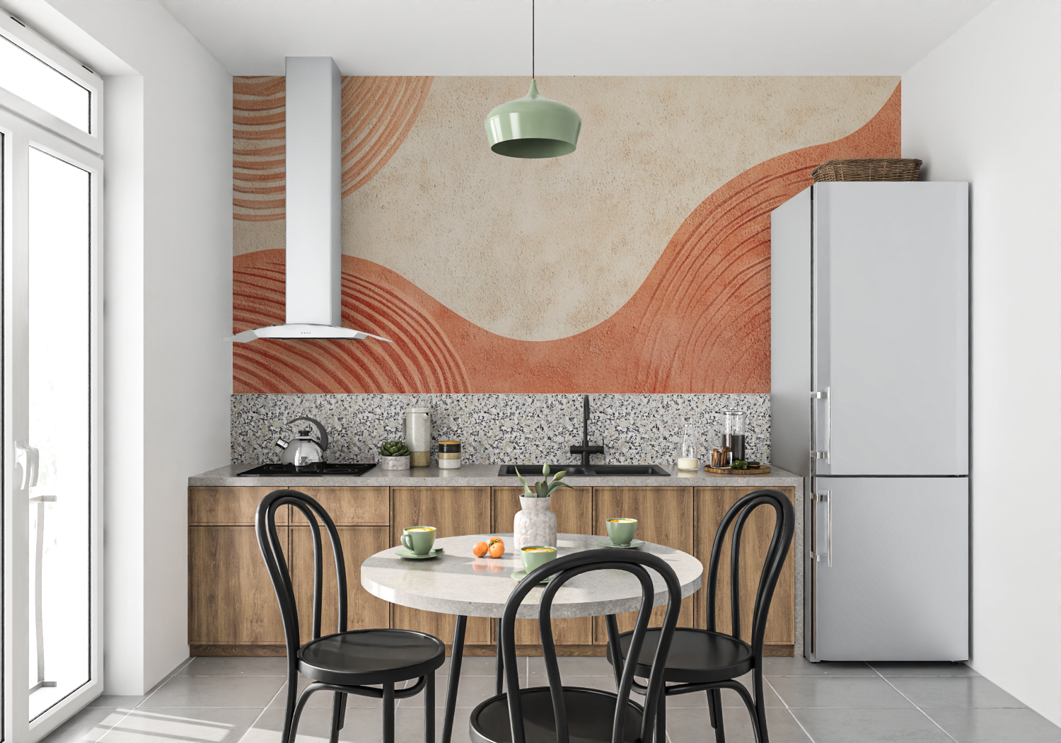 Terracotta Japanese Inspiration Wallpaper | Murals Wallpaper