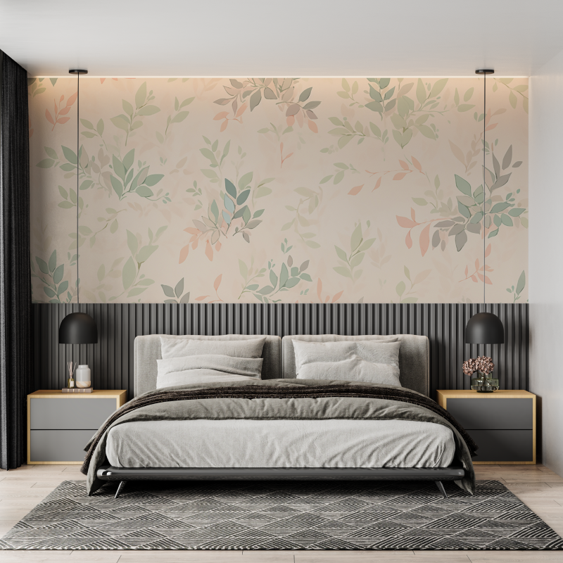 Cocooning Floral Wallpaper in Soft Pastel Tones | Murals Wallpaper