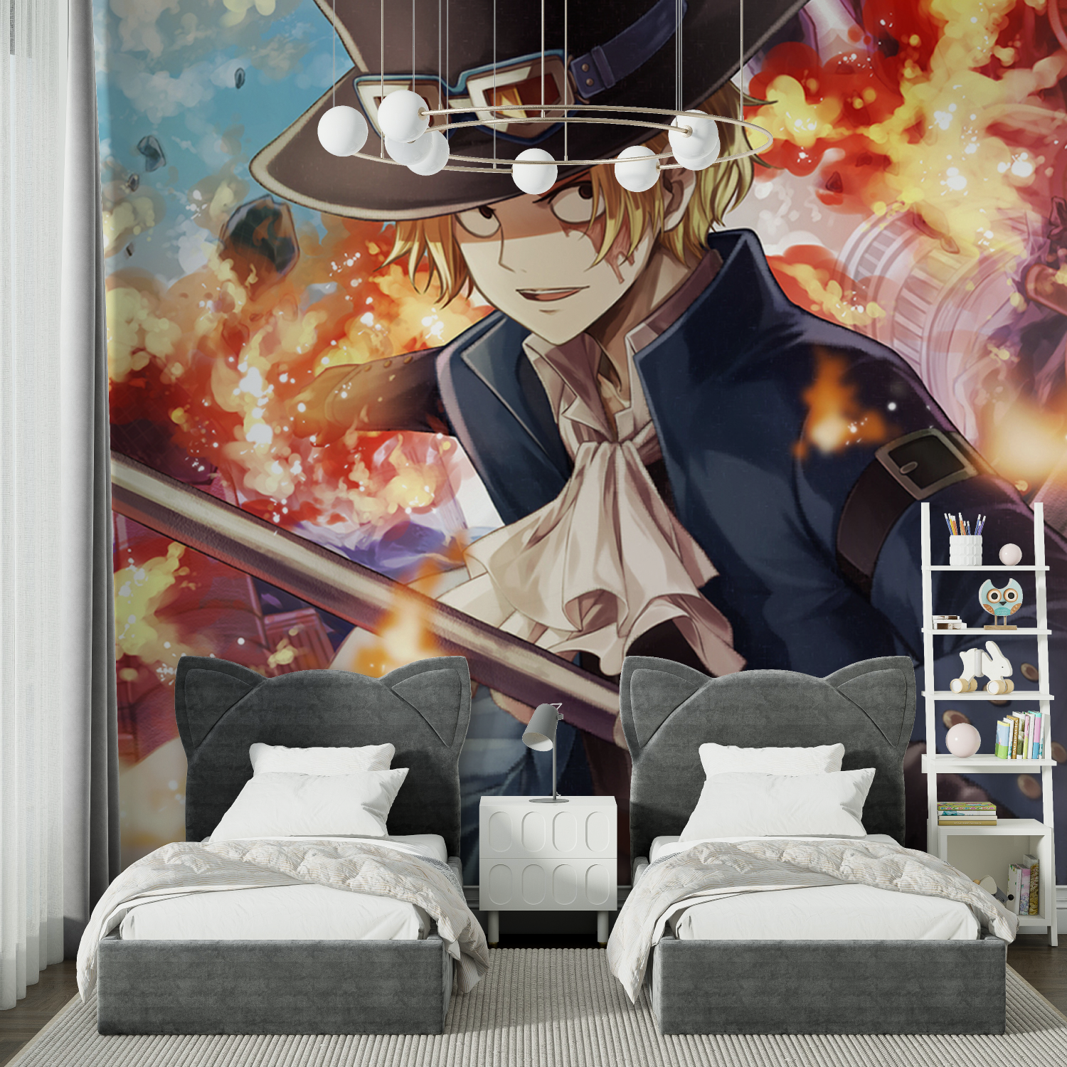 Papier Peint One Piece Sabo Mural - Second Image