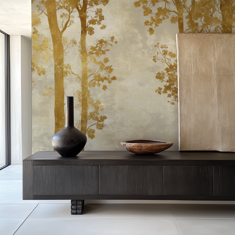 Golden Tree Wallpaper | Murals Wallpaper