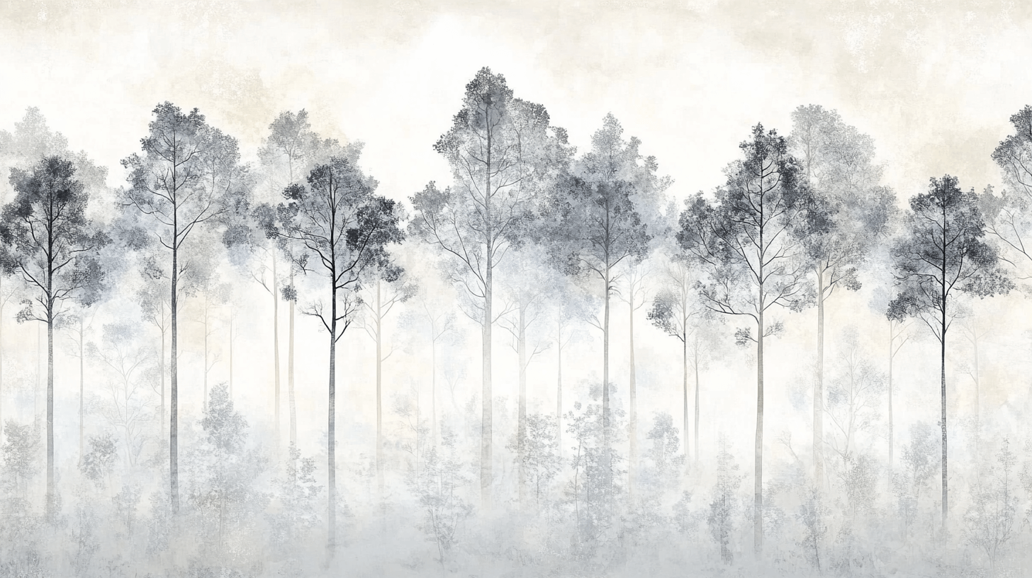 Papier Peint Arbre Gris
