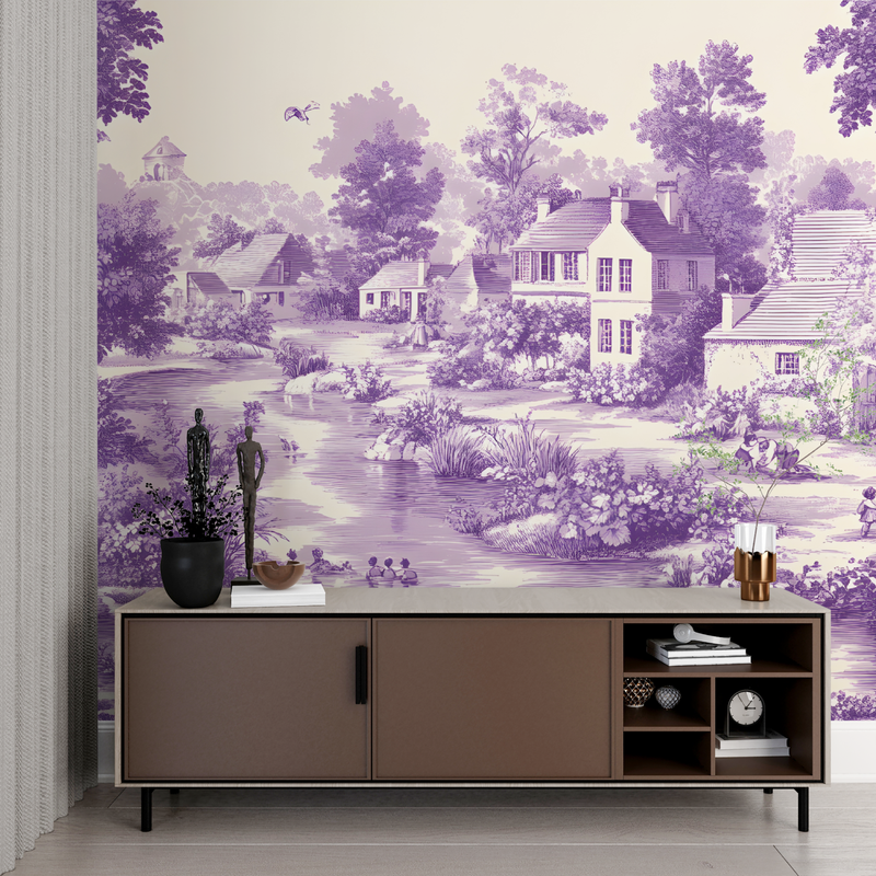 Papier Peint Chambre Violet - design