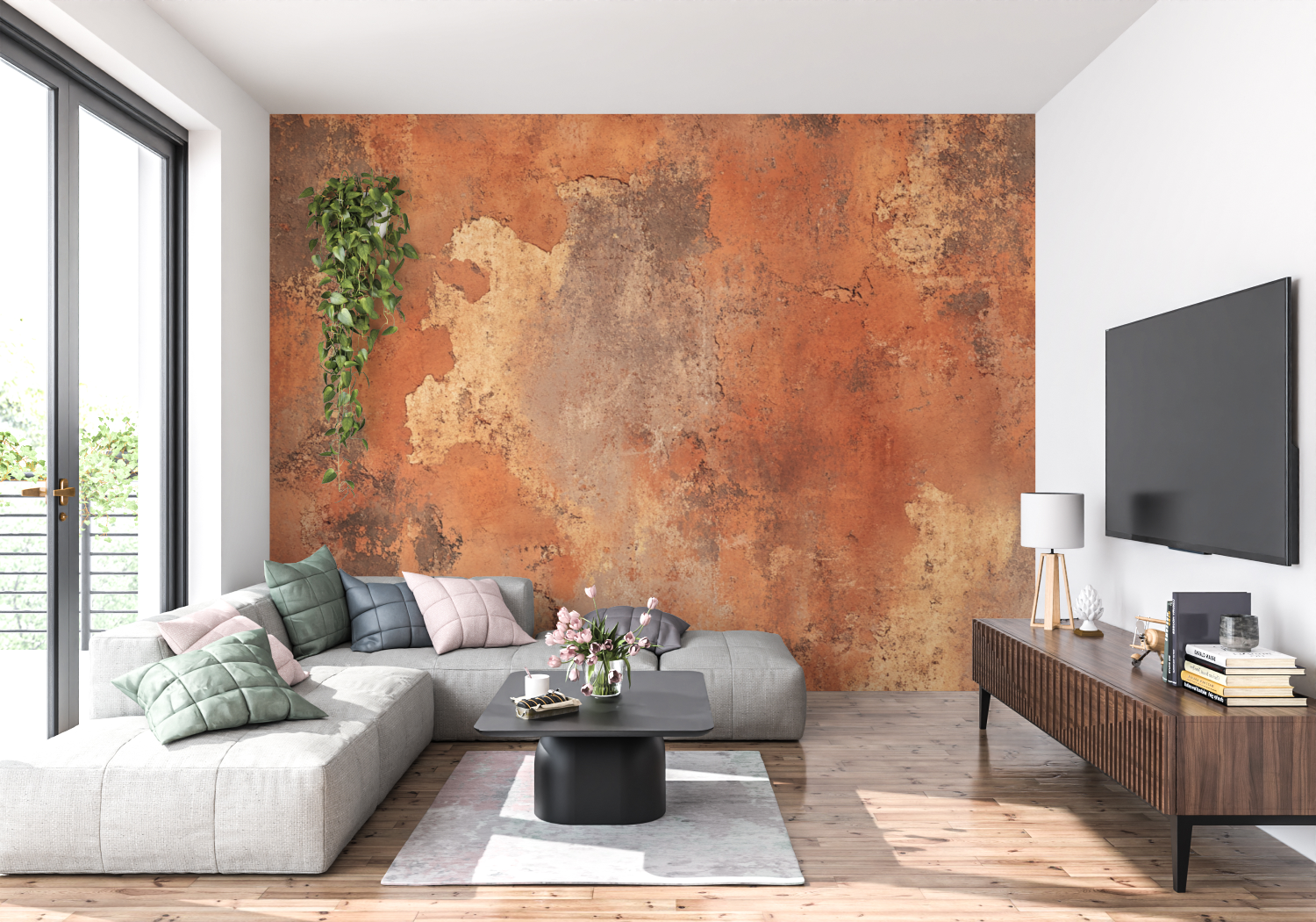 Terracotta Tile Inspired Wallpaper | Murals Wallpaper