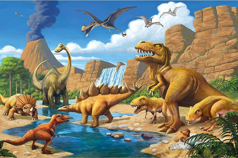 Dinosaurier-Panorama-Hintergrundbild