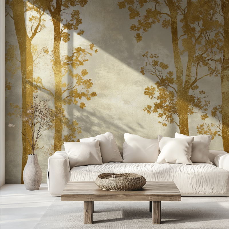Golden Tree Wallpaper | Murals Wallpaper