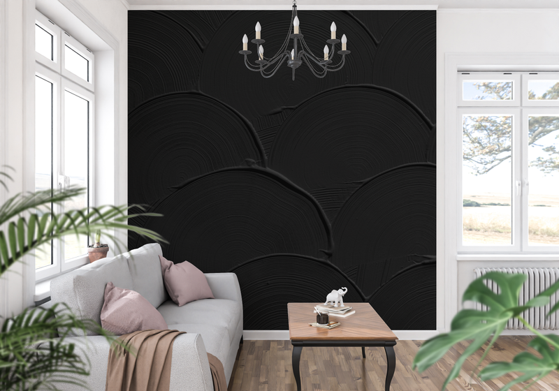 Chambre Papier Peint Noir - tapisserie