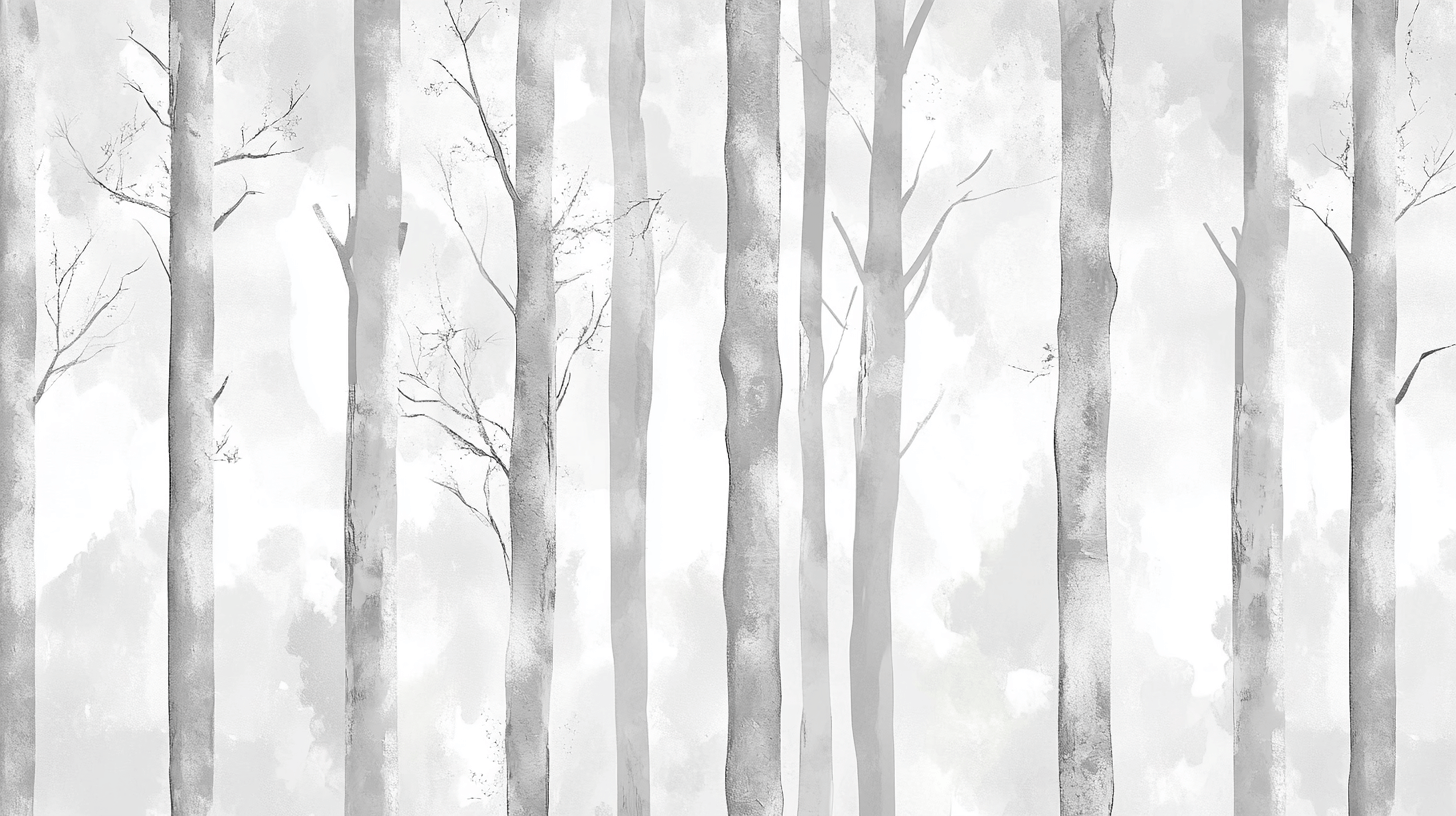 Silver Gray Tree Wallpaper | Murals Wallpaper