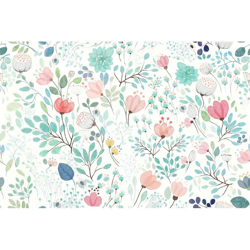 Multicolored Floral Wallpaper