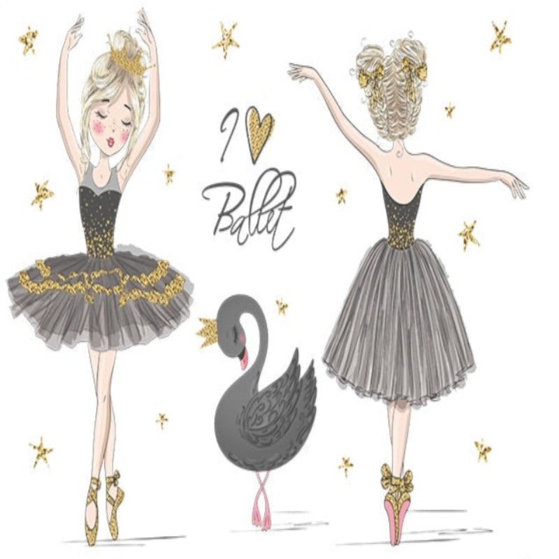 Papier Peint Princesse <br/> Cygne Noir et Ballerine