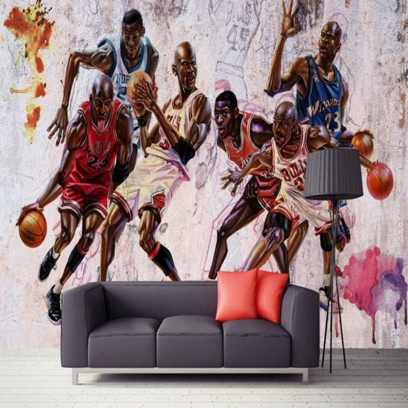 Basketbal behang <br/> Jordan-waanzin