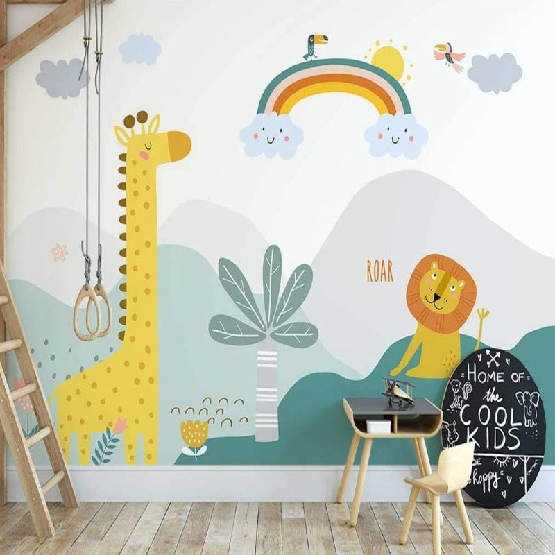 Dierenbehang <br/> Regenboog en jungle