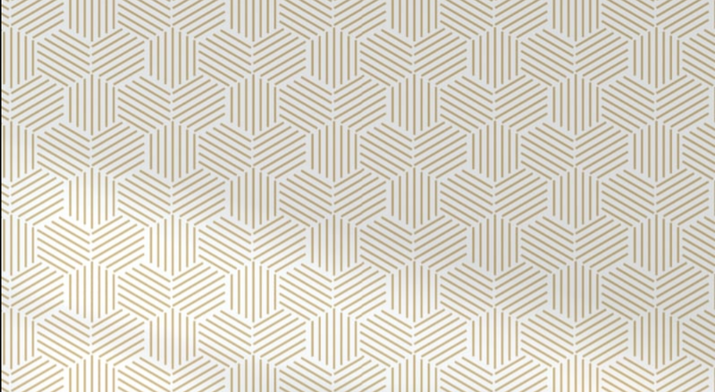 White and Gold Geometric Wallpaper