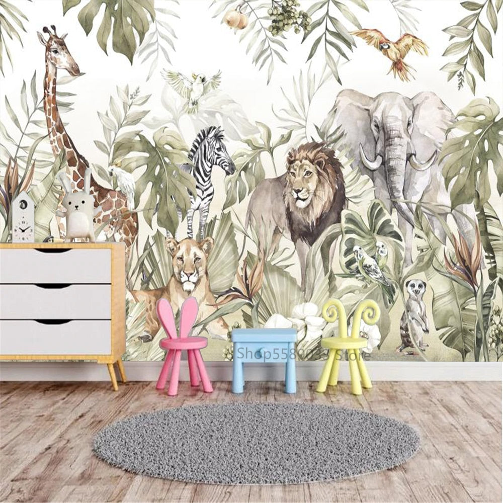 Dierenbehang <br/> Koninklijke jungle met leeuw