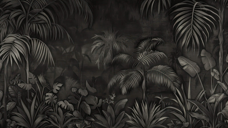 Papier Peint Tropical Noir