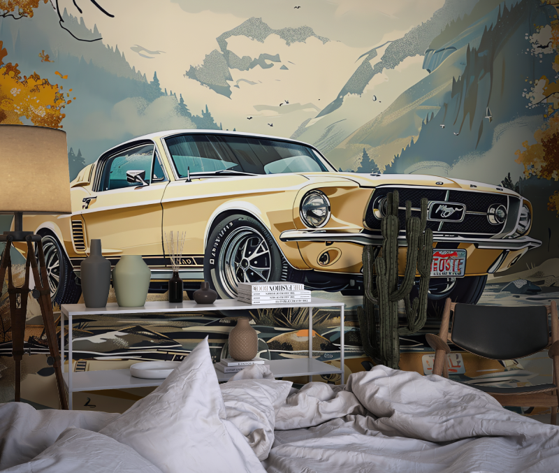 Vintage Mustang Wallpaper | Murals Wallpaper