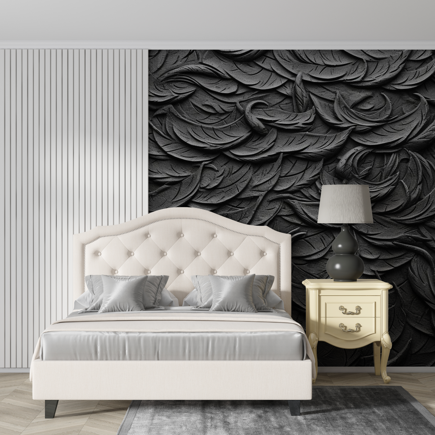 Papier Peint Relief Noir - mur