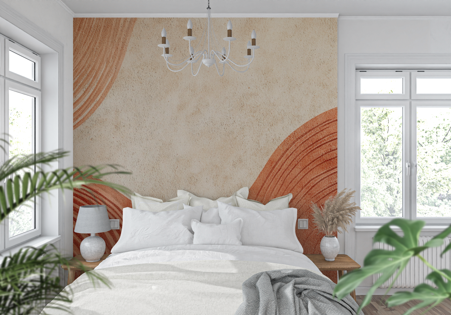 Terracotta Japanese Inspiration Wallpaper | Murals Wallpaper