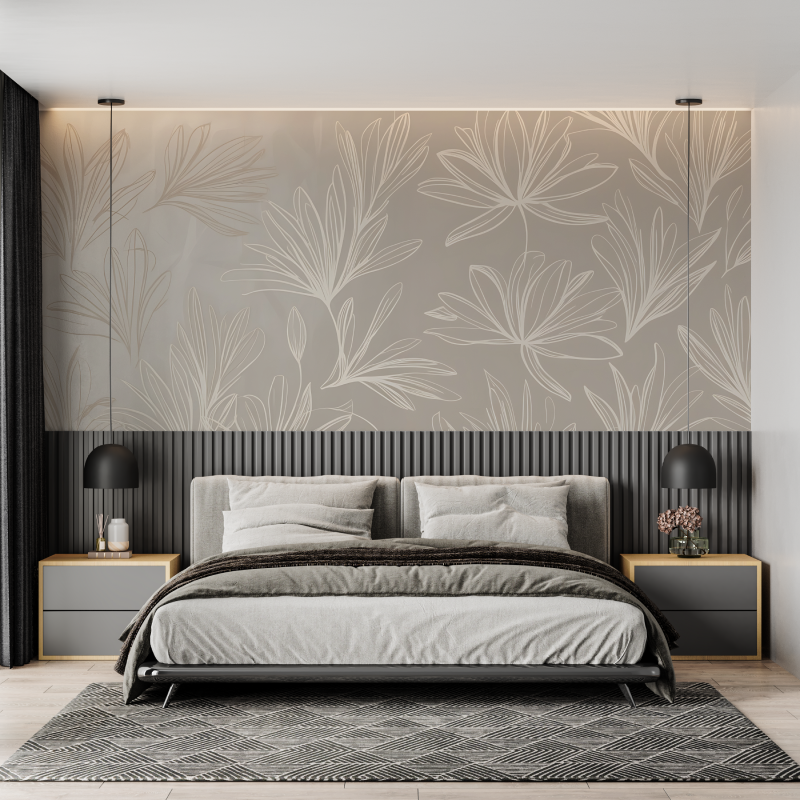 Papier peint motifs cocooning mural adulte