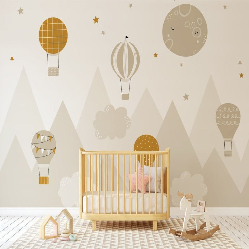 Papier Peint Bébé Classique <br/> Nuance Beige Douceur