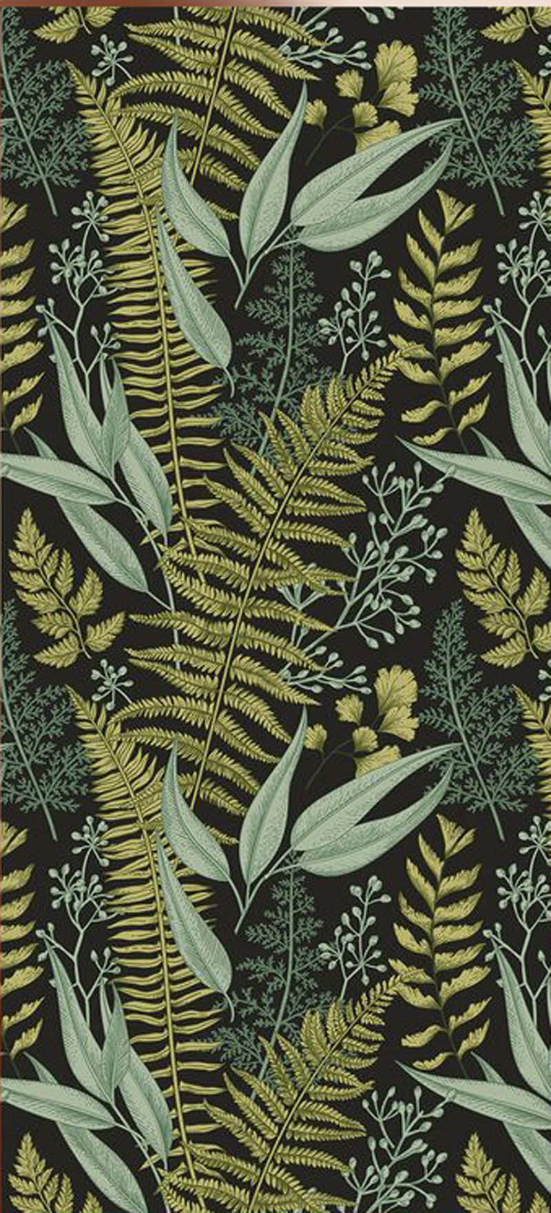 Khaki Foliage Wallpaper