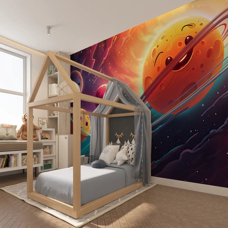 Papier peint ado Espace et galaxie - chambre spiderman