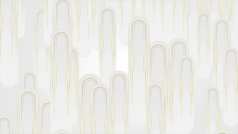 White and Gold Art Deco Wallpaper