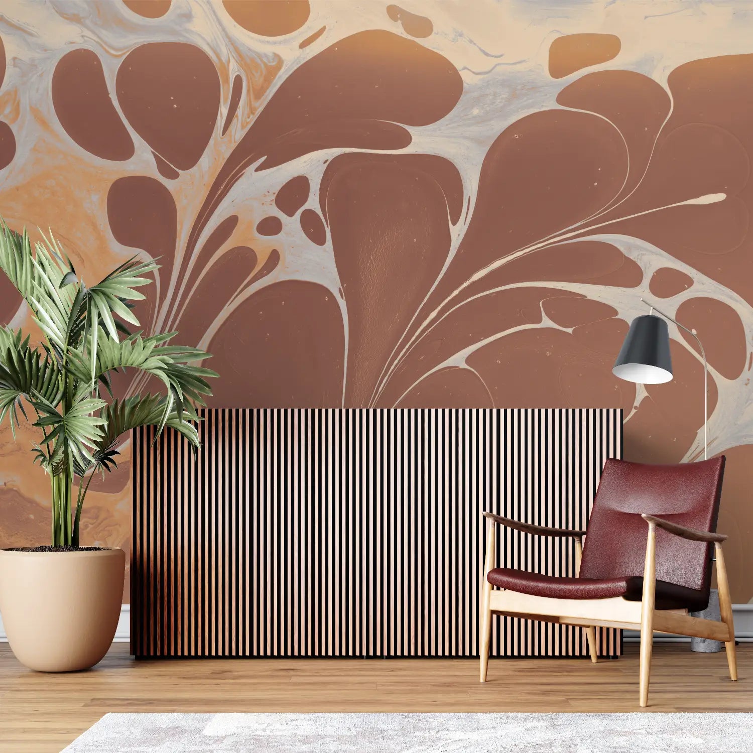 Art Deco Terracotta Wallpaper - Second Image