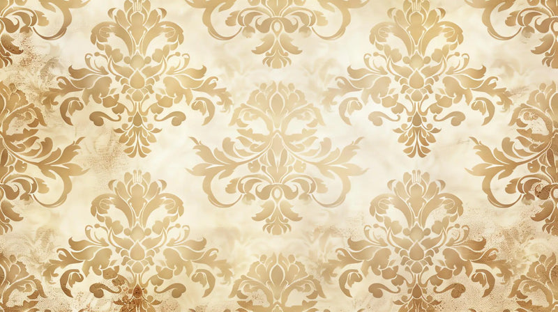 Papier Peint Beige Doré Baroque