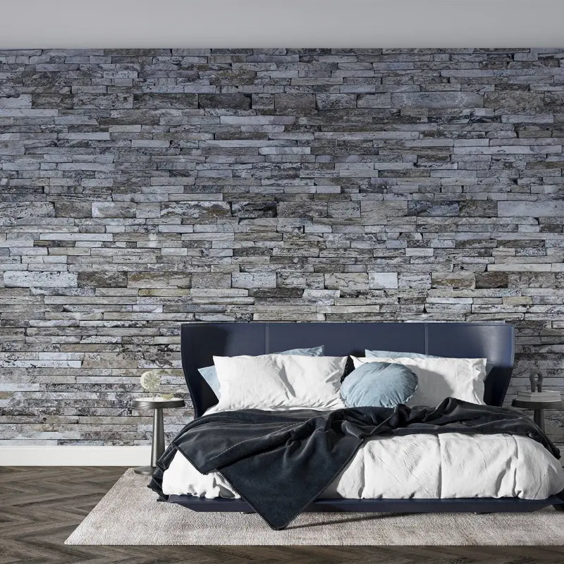 Gray 3D Brick Wallpaper - Second Image