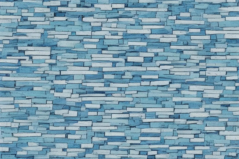 Blue Gray Brick Wallpaper