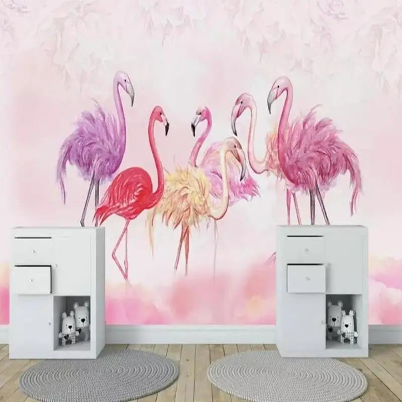 Papier Peint Déco Flamant Rose